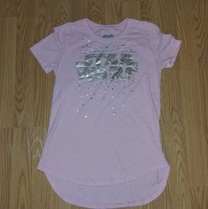 Pink and gold "Star Wars" t-shirt